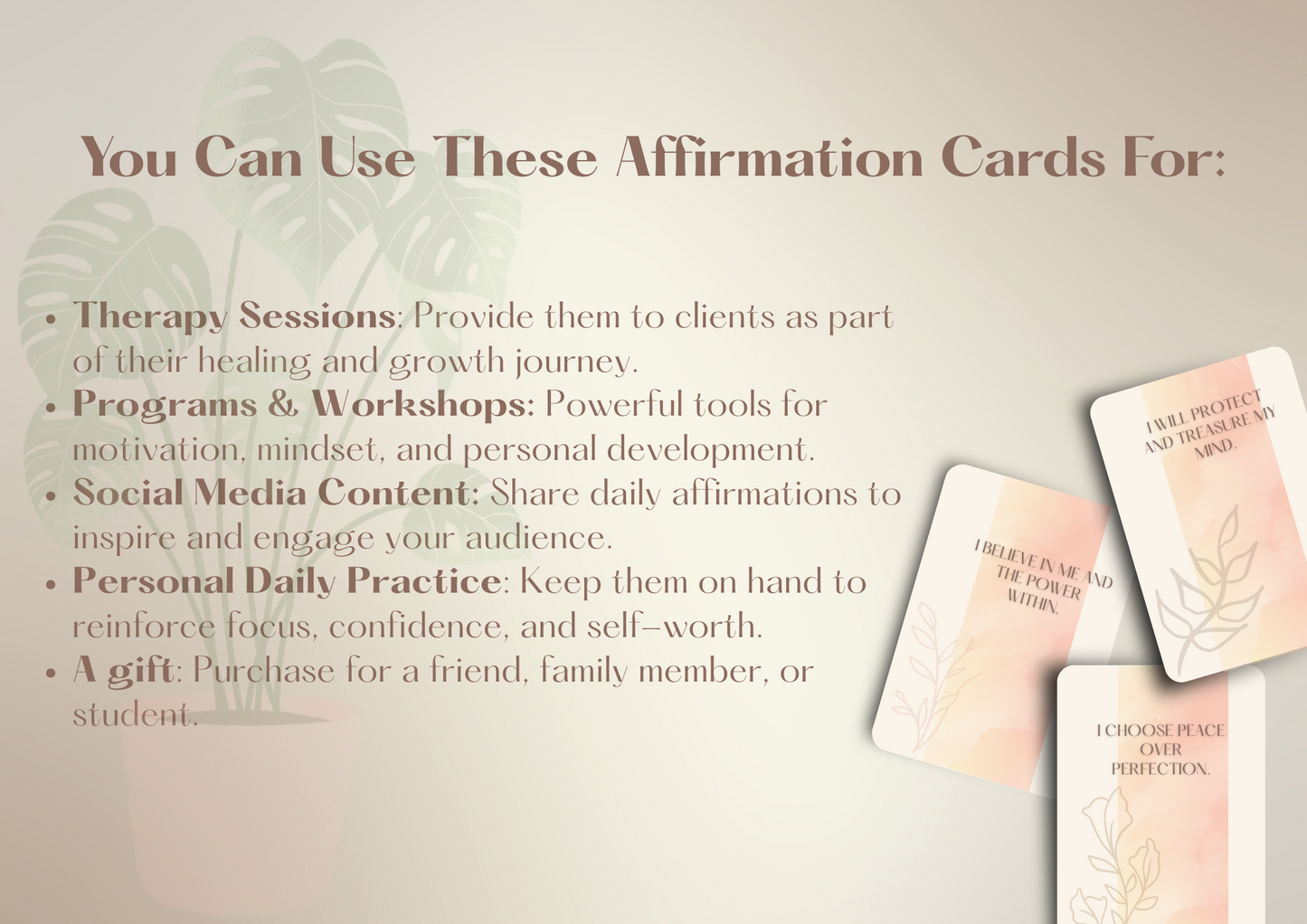 Self- Worth Affirmation Cards