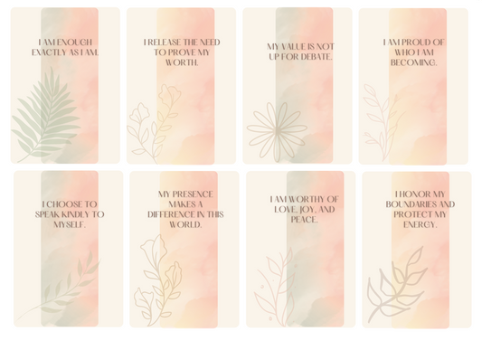 Self- Worth Affirmation Cards