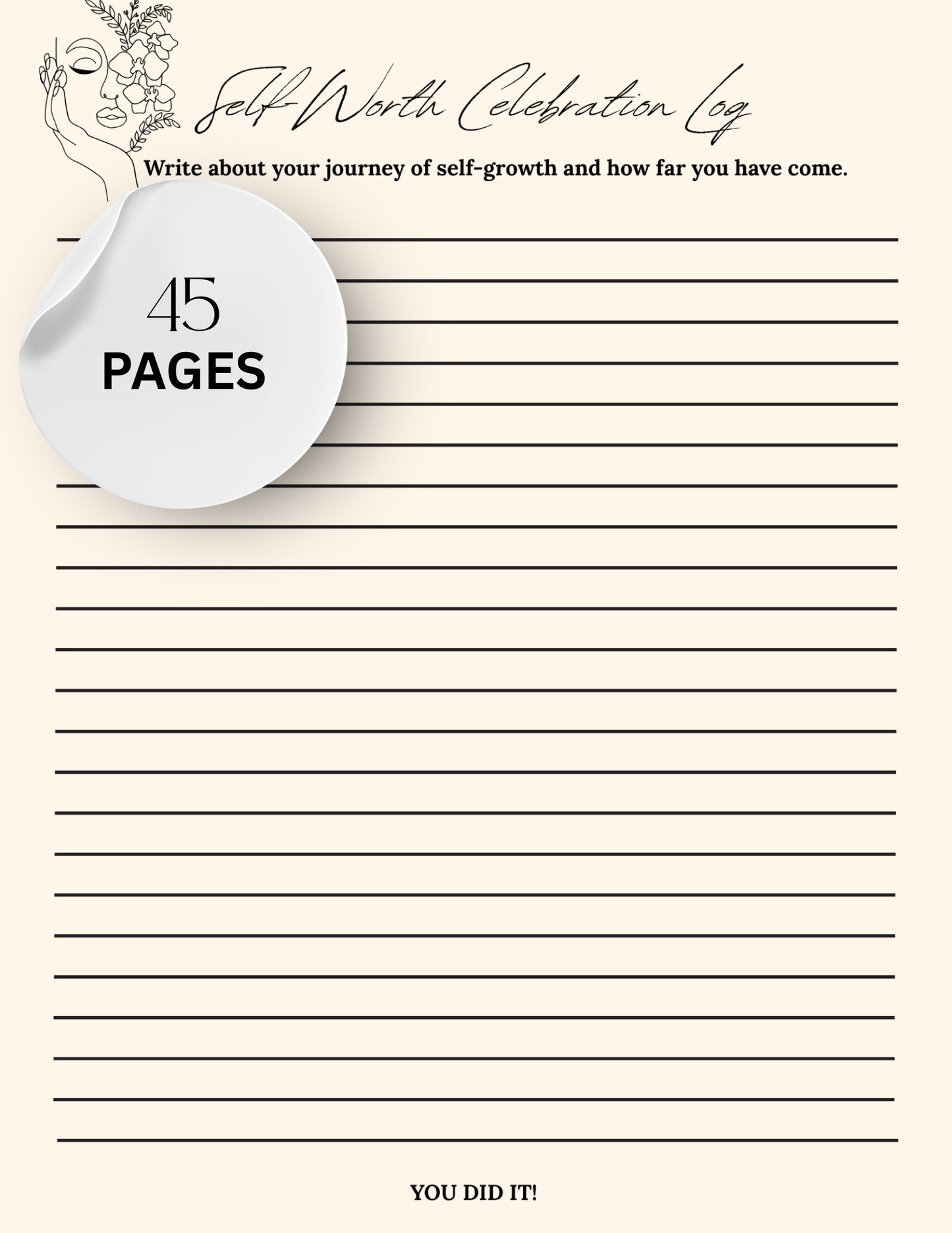 Self-Worth Journal: Know your Worth